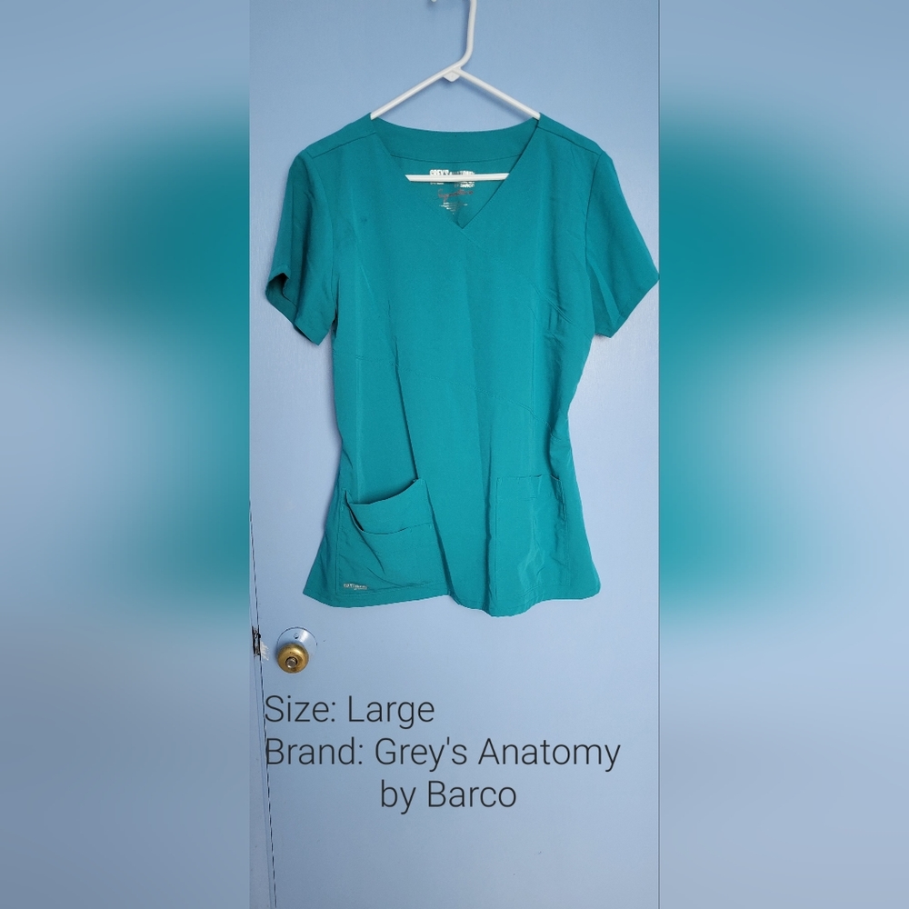 Grey's Anatomy by Barco scrub top: Large/Teal